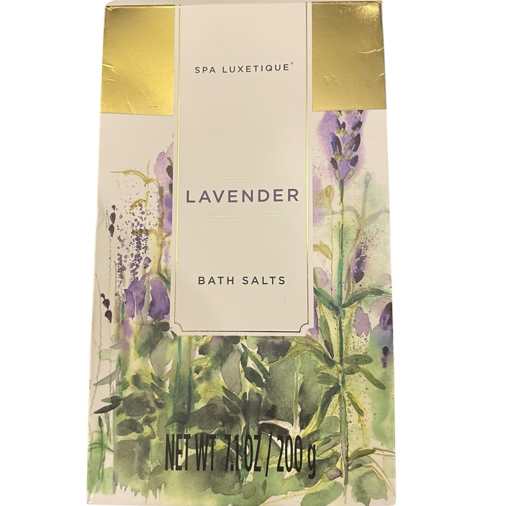 Spa Luxetique Lavender Bath Salts 7.1 Oz Cruelty Free Gift‎ NEW Self Care